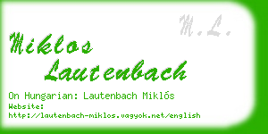miklos lautenbach business card